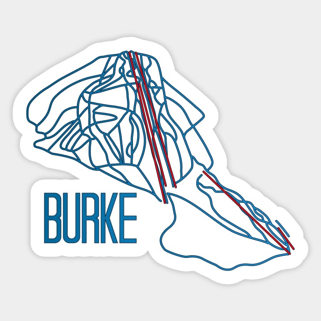 Burke Trail Map Sticker by ChasingGnarnia